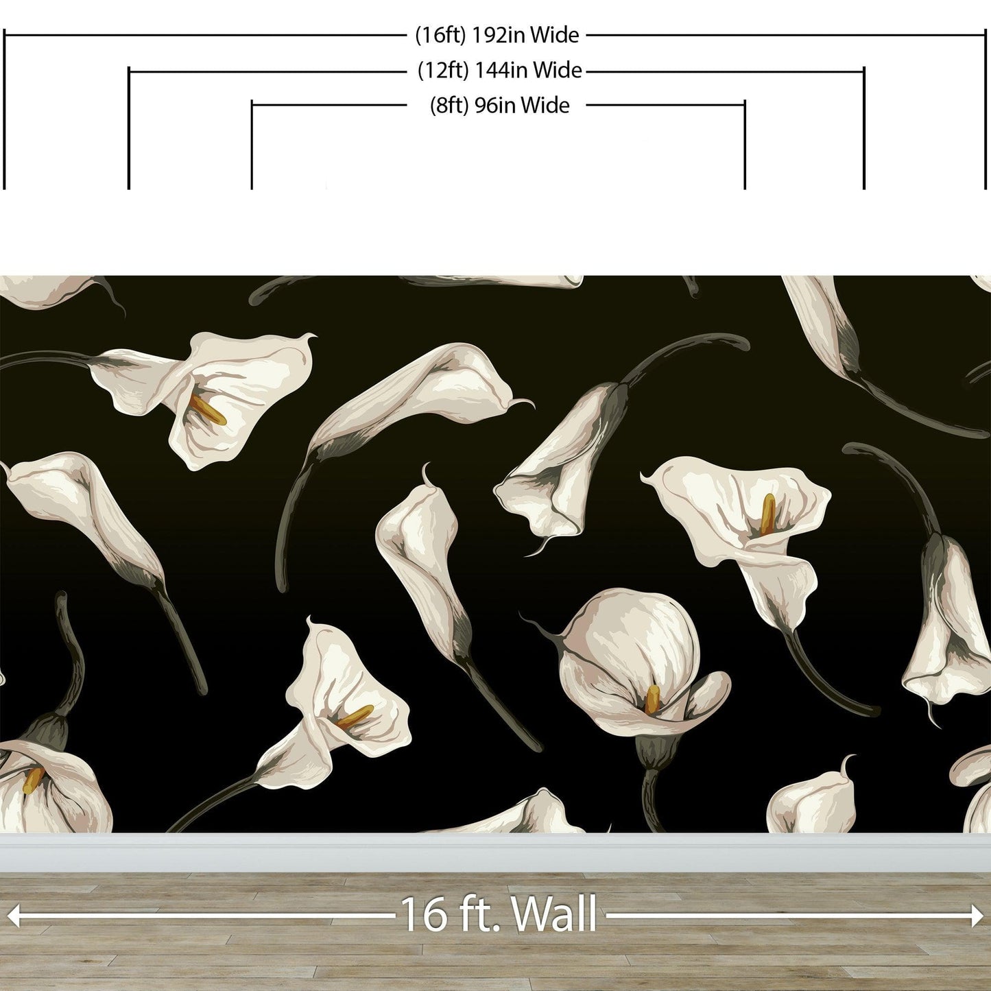 Elegant Rustic Tulip Flower Peel and Stick Wallpaper | Removable Wall Mural #6216