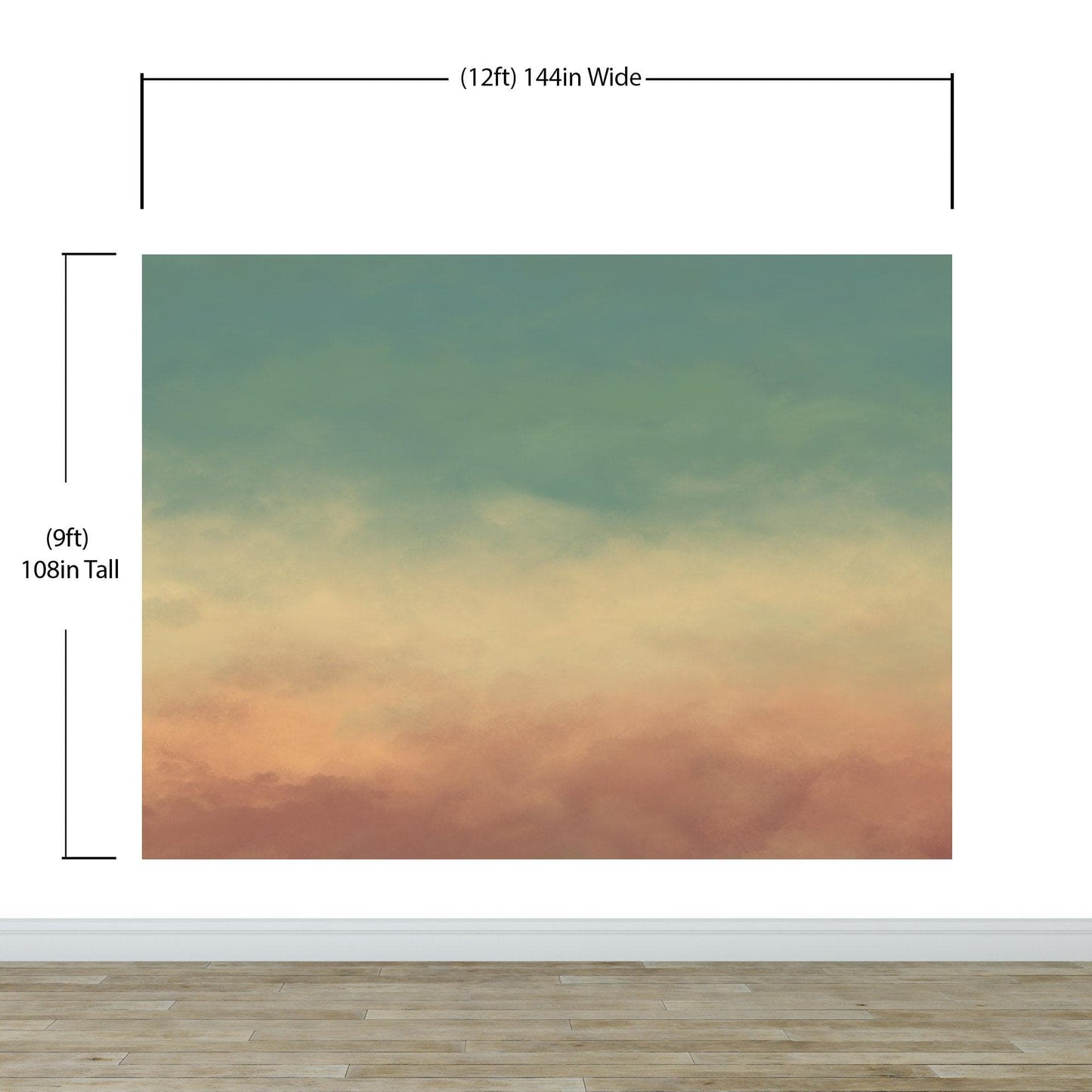 Cloud Wallpaper Wall Art Decor. Pastel Cloudscape Wallpaper. #6235