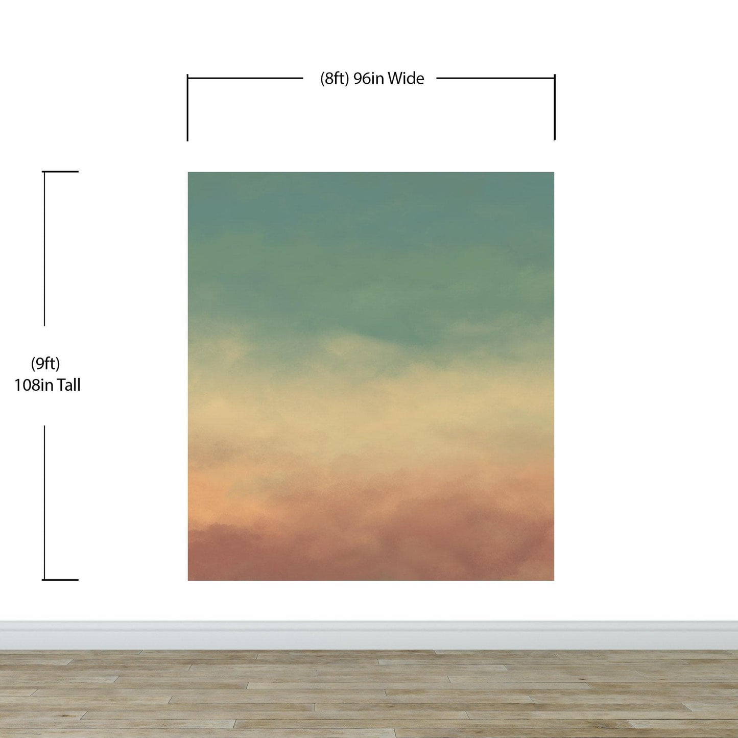 Cloud Wallpaper Wall Art Decor. Pastel Cloudscape Wallpaper. #6235