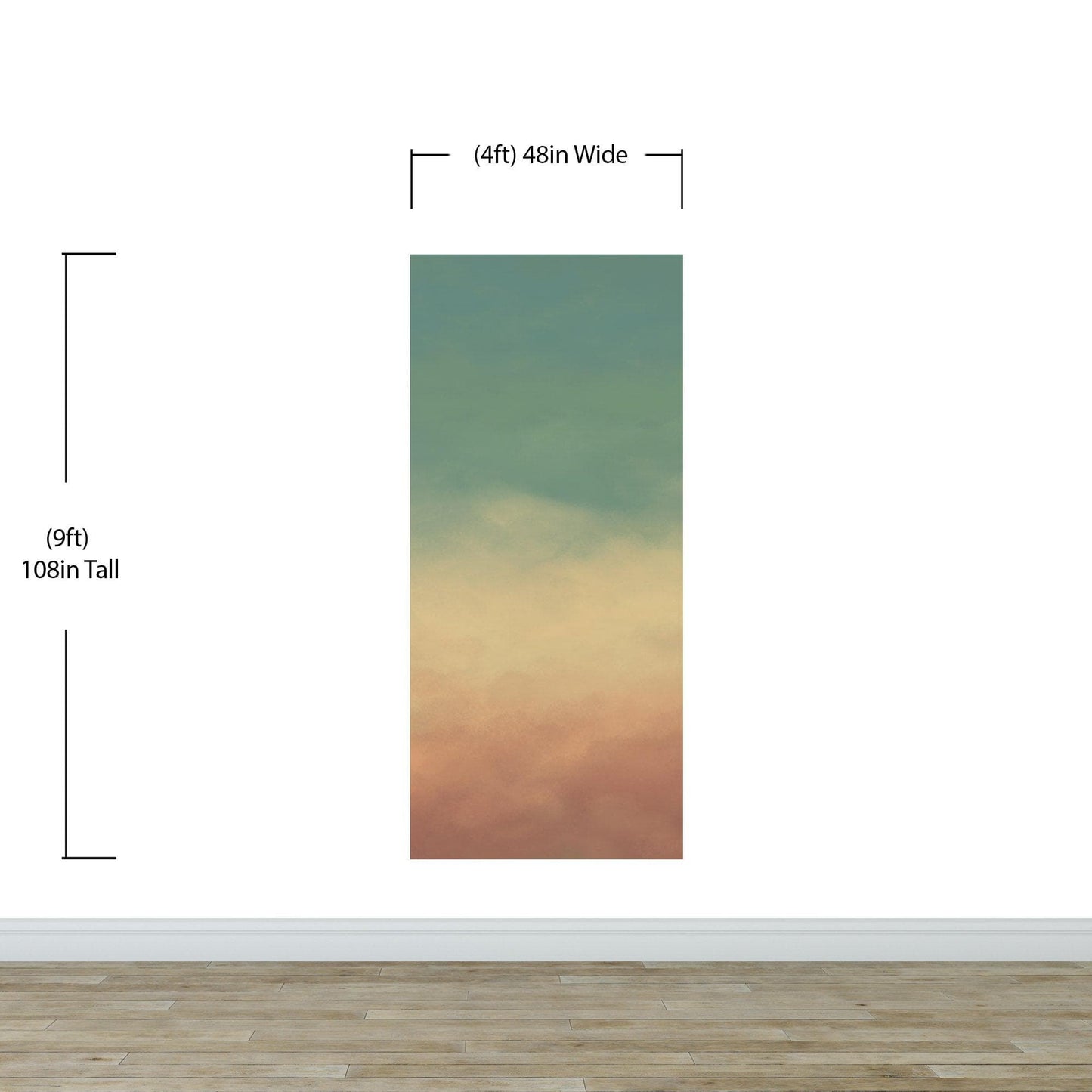 Cloud Wallpaper Wall Art Decor. Pastel Cloudscape Wallpaper. #6235