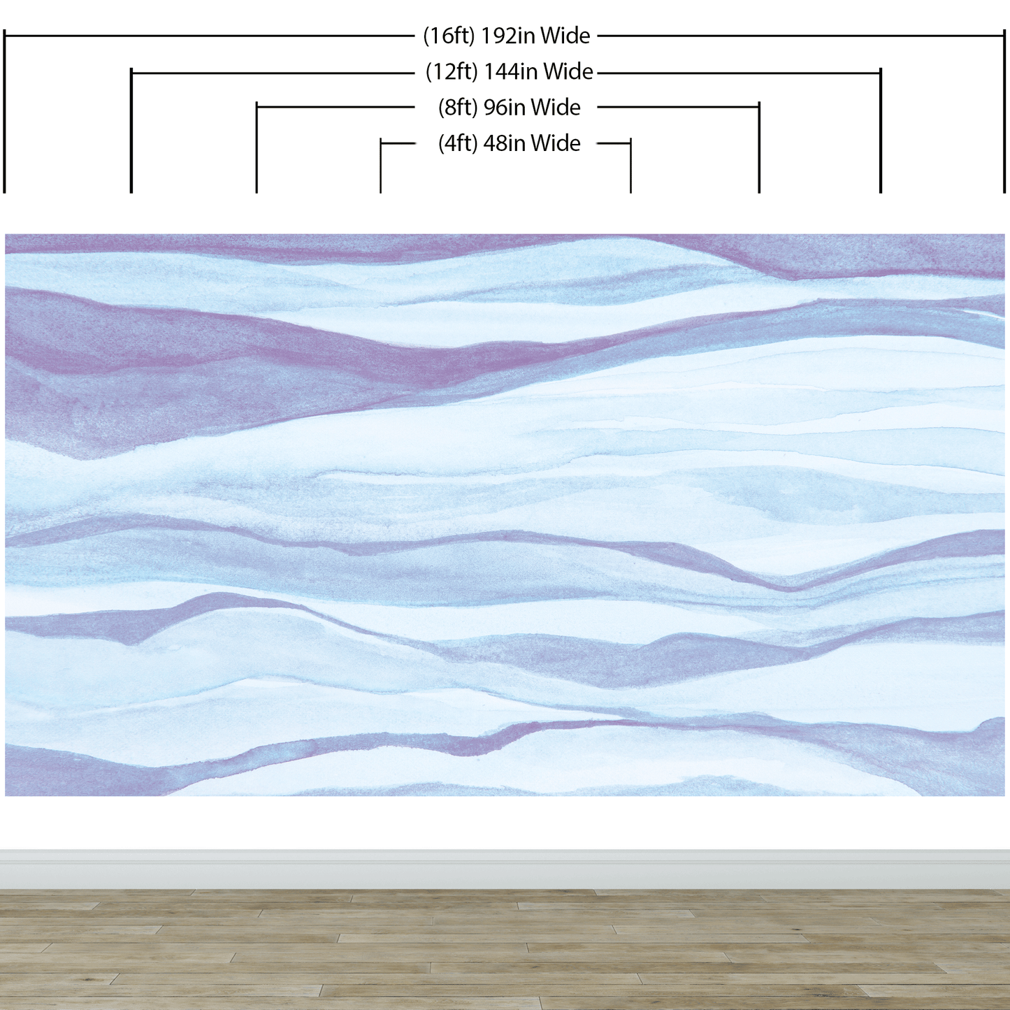 Abstract Pastel Blue Marble Granite Slate Peel and Stick Mural. #6363