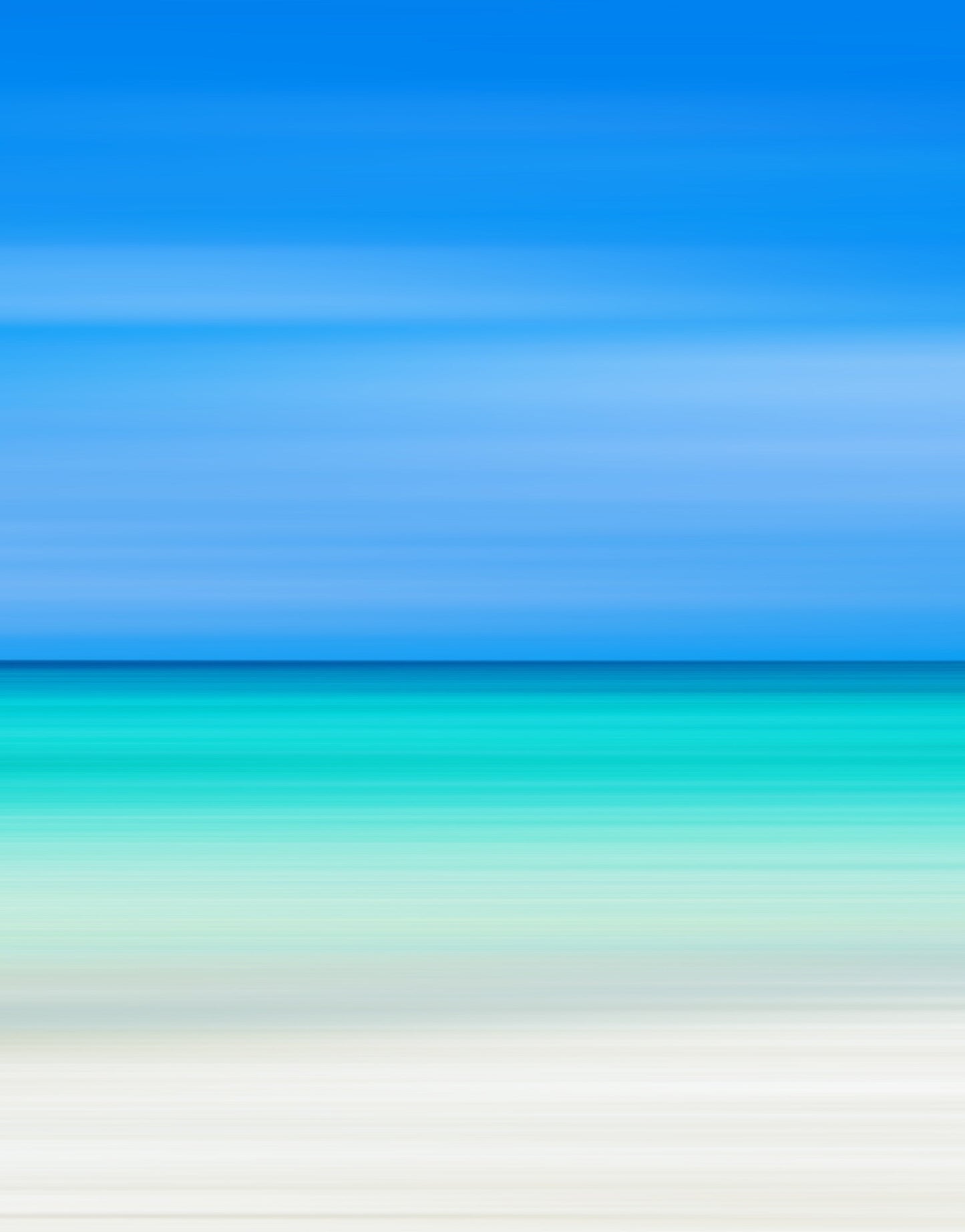 Tropical Beach Wall Mural. Abstract Blur View of Coastline Peel and Stick Wallpaper. #6389