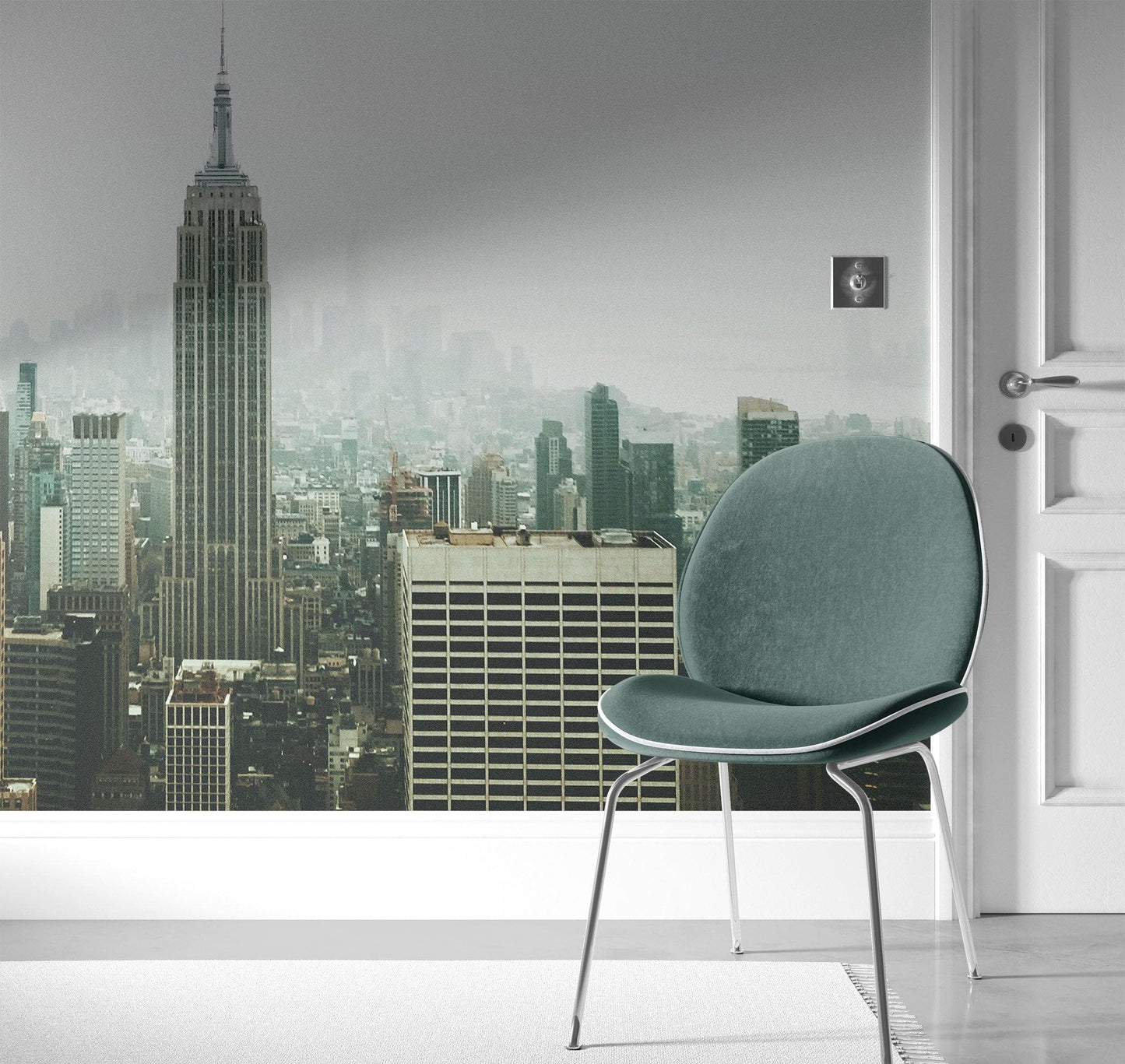 Empire State Building NYC Wall Mural. New York City Skyscrapers Peel and Stick Wallpaper. #6407