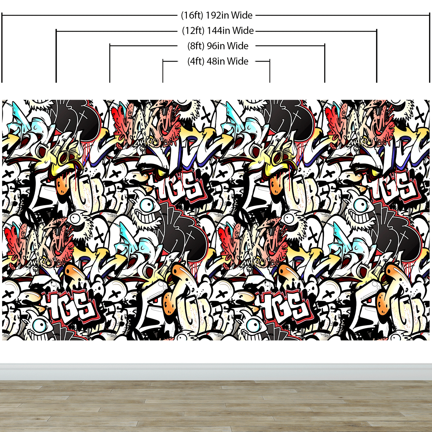 Graffiti Art Wall Mural. Street Art Urban Theme Artwork. #6462