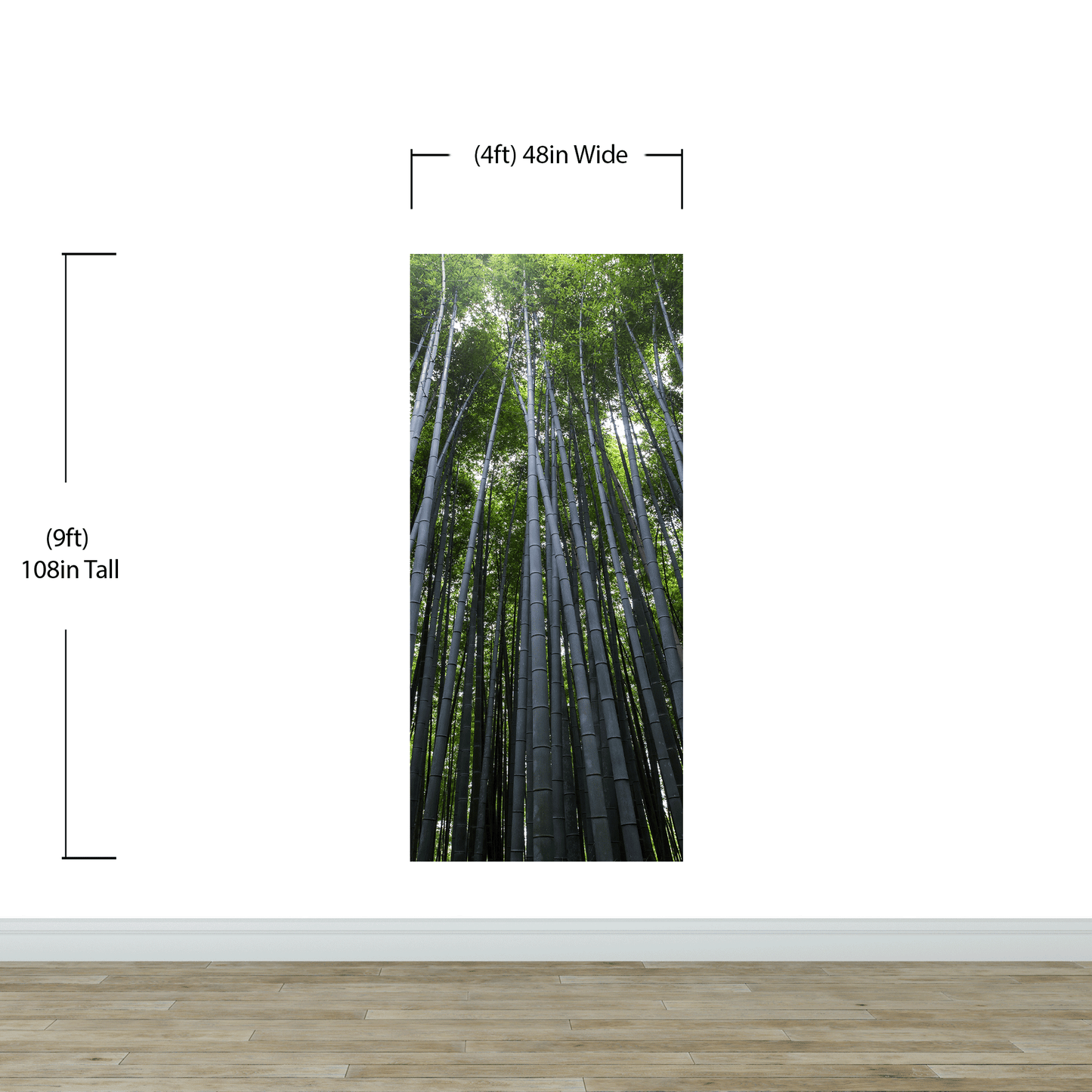 Tall Bamboo Tree Forest Wall Mural. Peaceful, Serenity, Zen Background Wallpaper. #6463