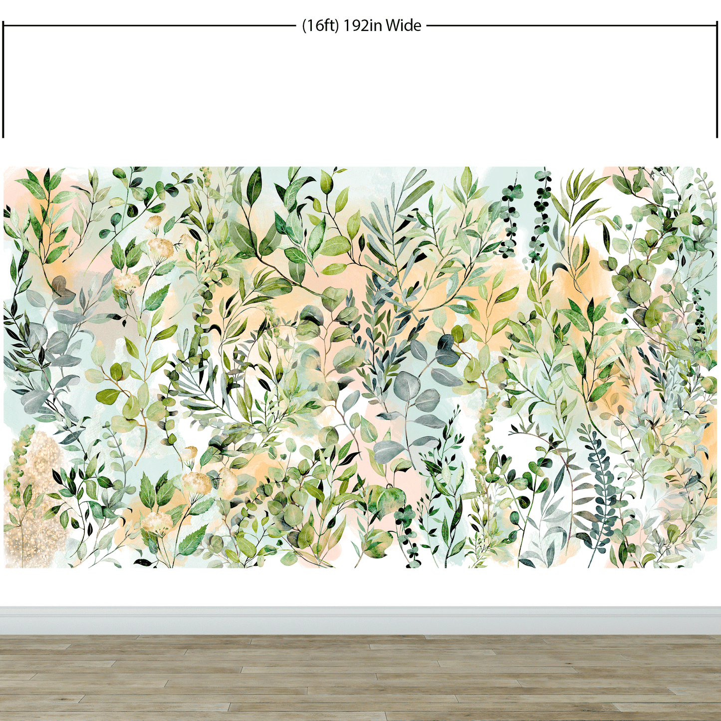 Eucalyptus Wallpaper in Pastel Color Watercolor. #6483