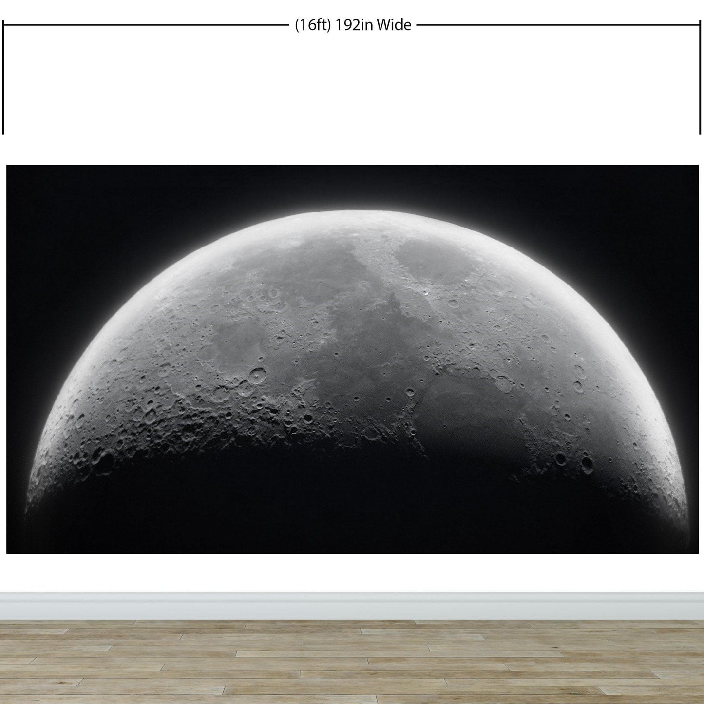 Moon Wallpaper. Black and White Wall Decor. #6532