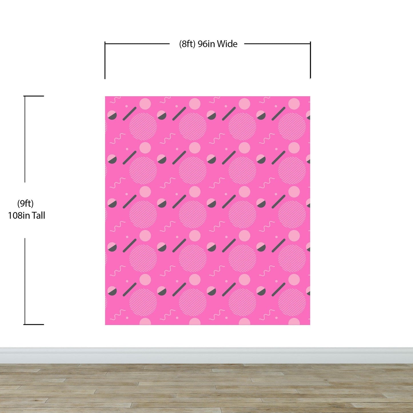 80's Wallpaper Neon Pink. 90’s Vintage Pink Memphis Wallpaper. I Love 80s. #6539