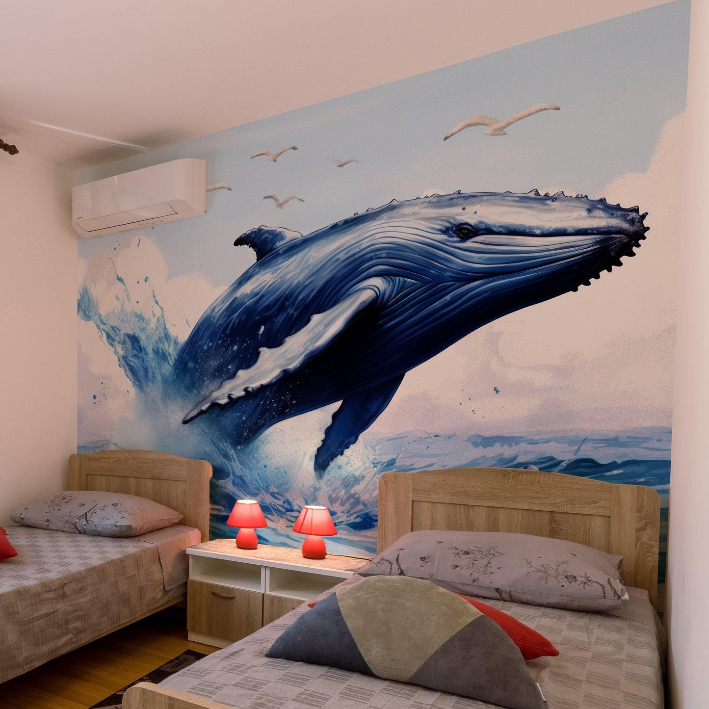 Humpback Whale Wallpaper. Marine Life Wall Art. #6651