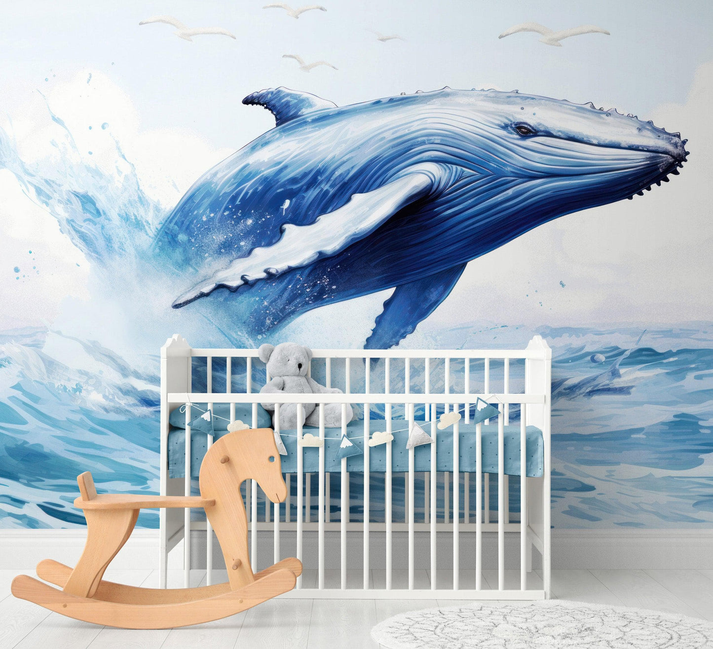 Humpback Whale Wallpaper. Marine Life Wall Art. #6651