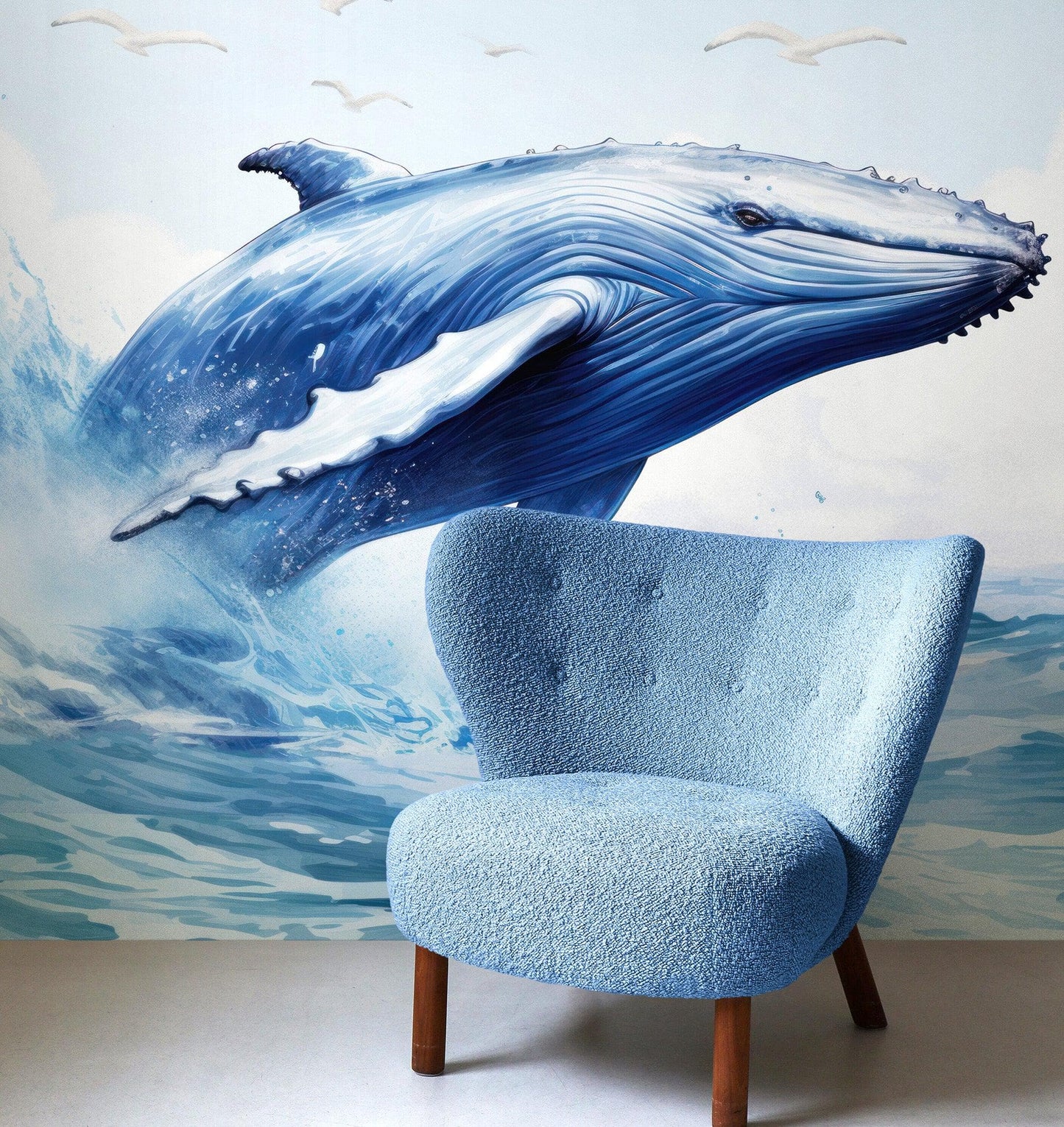 Humpback Whale Wallpaper. Marine Life Wall Art. #6651