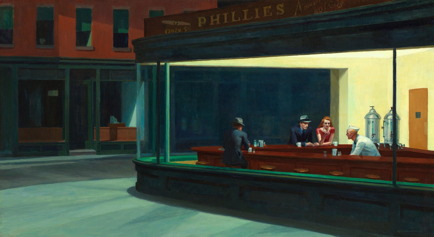 Nighthawks Painting Wallpaper. Painting by Edward Hopper. #6654