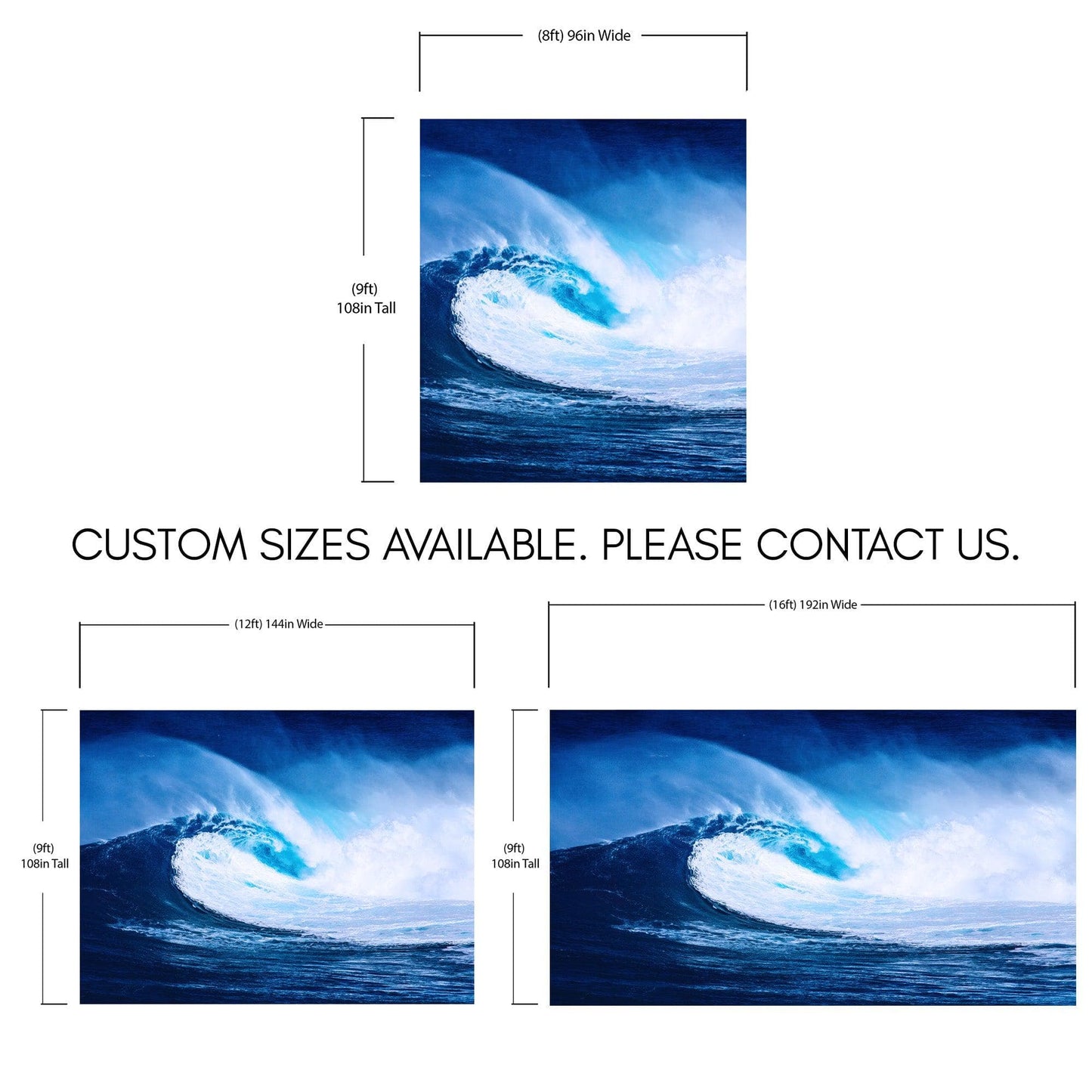 Big Wave Wallpaper. Surf Ocean Wave Wall Mural. #6670