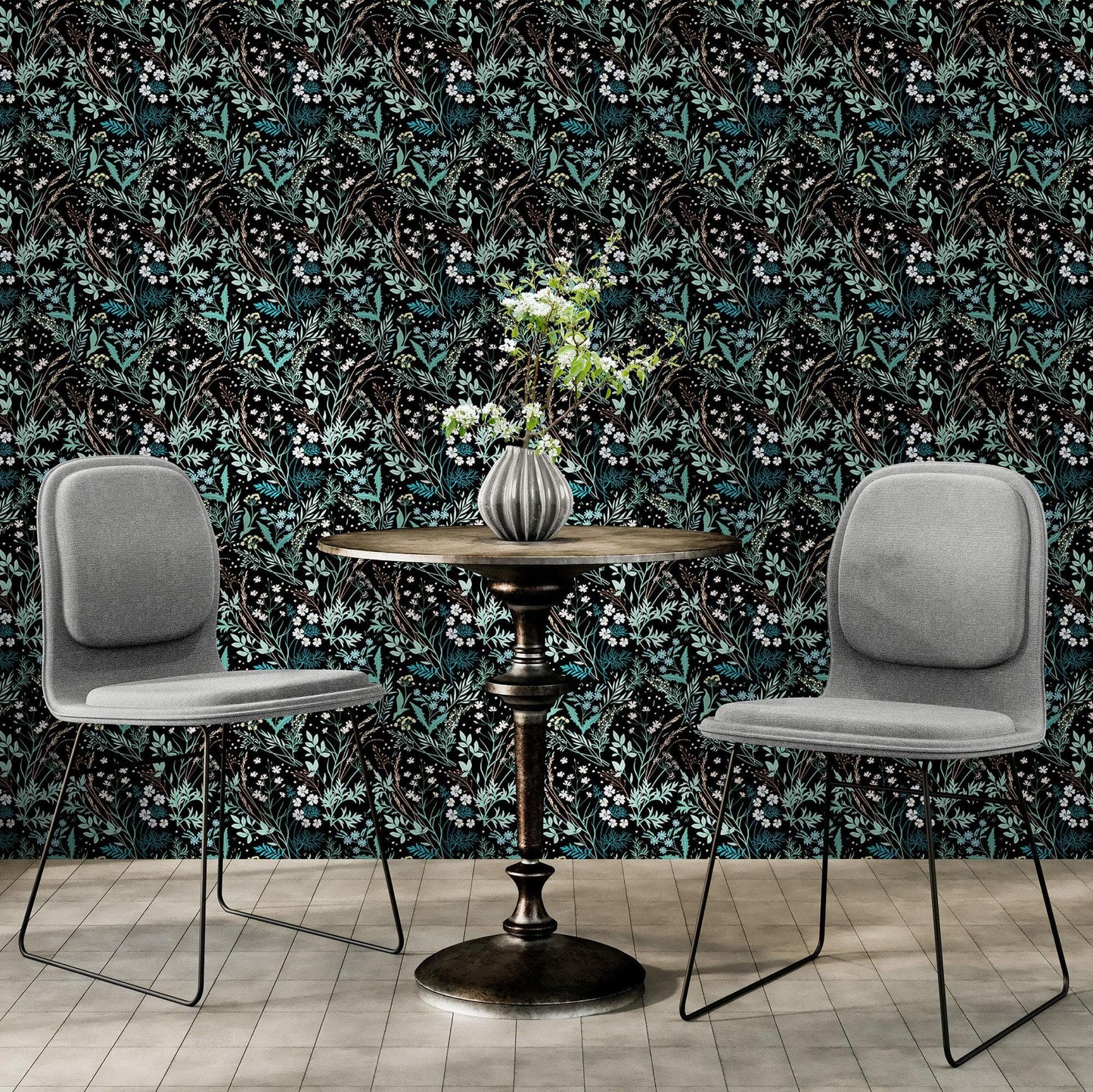 Green Fern Floral Botanical Pattern Wallpaper. #6685