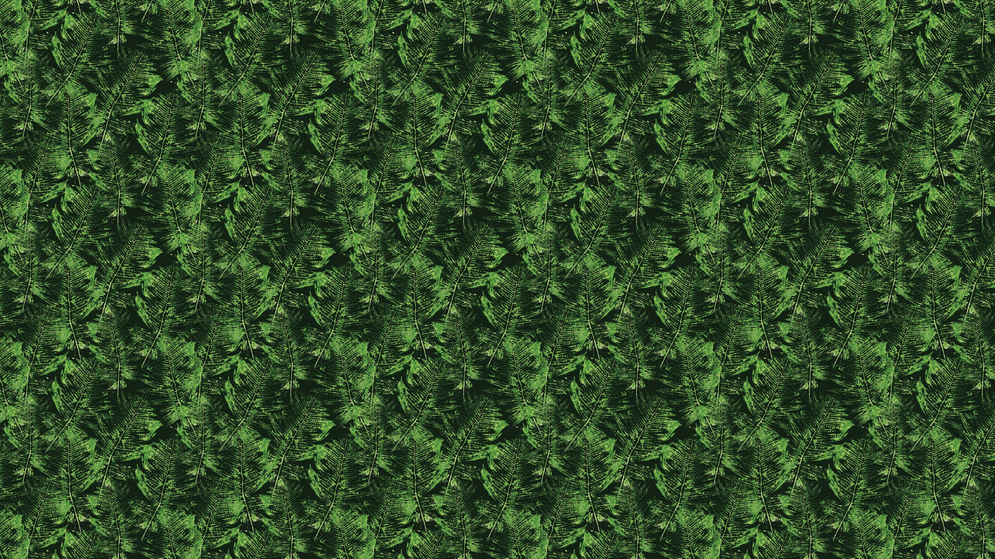 Green Leaves Pattern Wallpaper Mural. Botanical Wall Mural. #6744