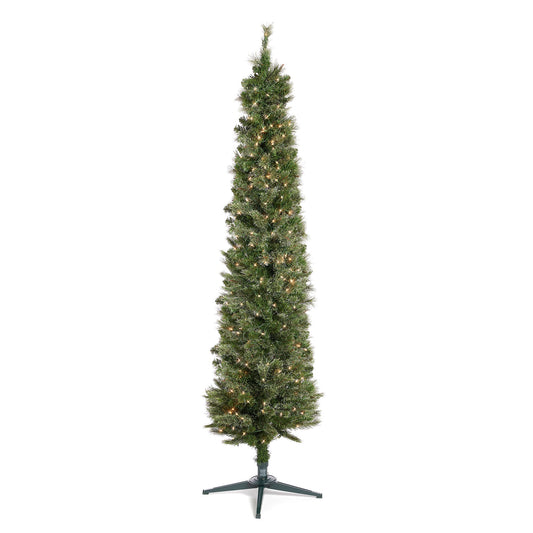 Home Heritage Stanley 7' Pine Artificial Christmas Tree, PreLit 350 Clear Lights