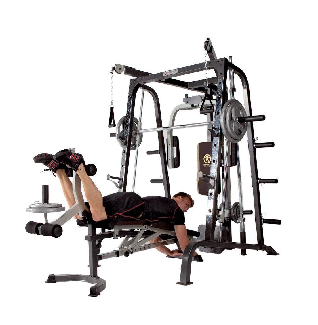 Marcy Deluxe Diamond Elite Smith Cage Workout Machine Total Body Gym | MD-9010G