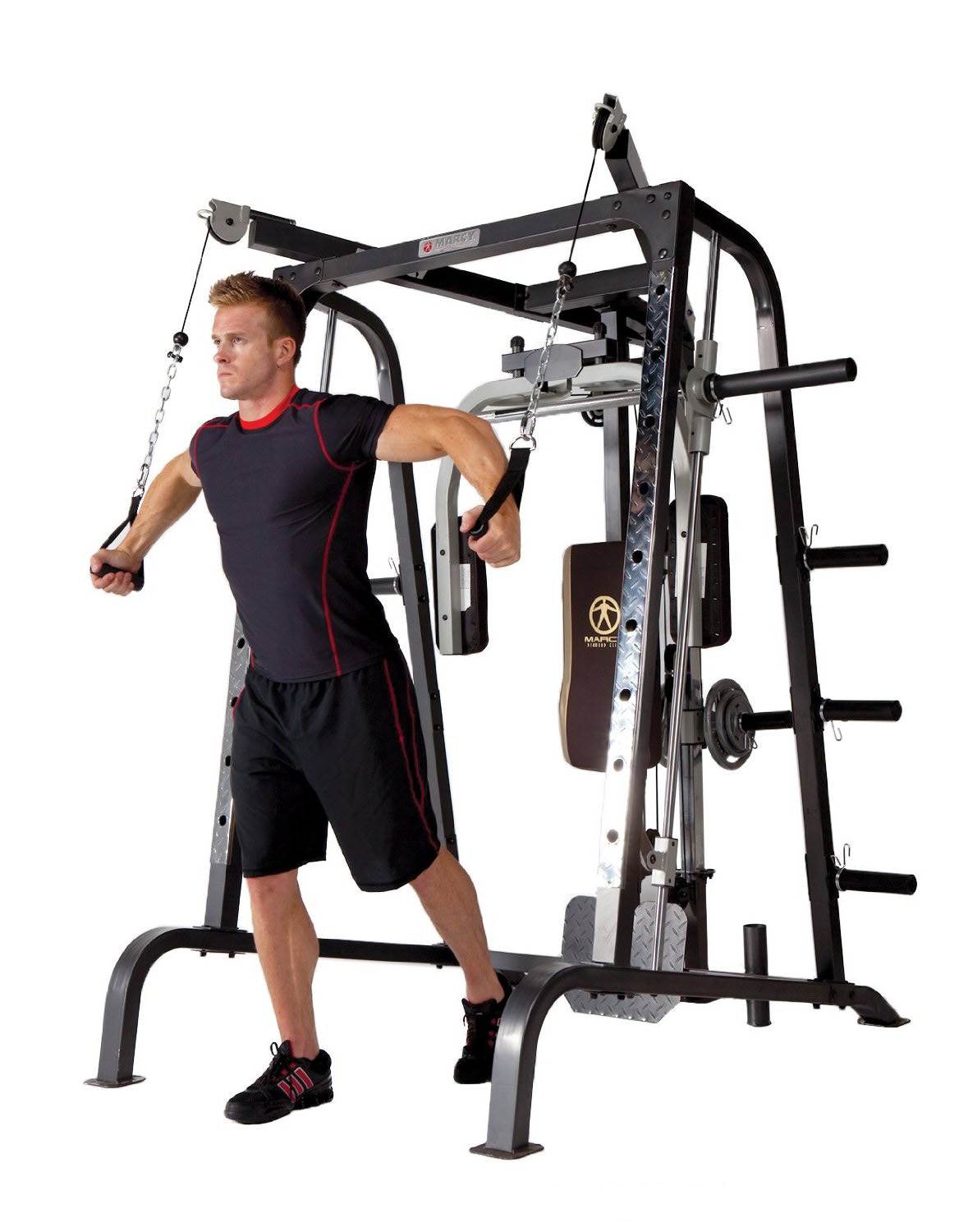 Marcy Deluxe Diamond Elite Smith Cage Workout Machine Total Body Gym | MD-9010G