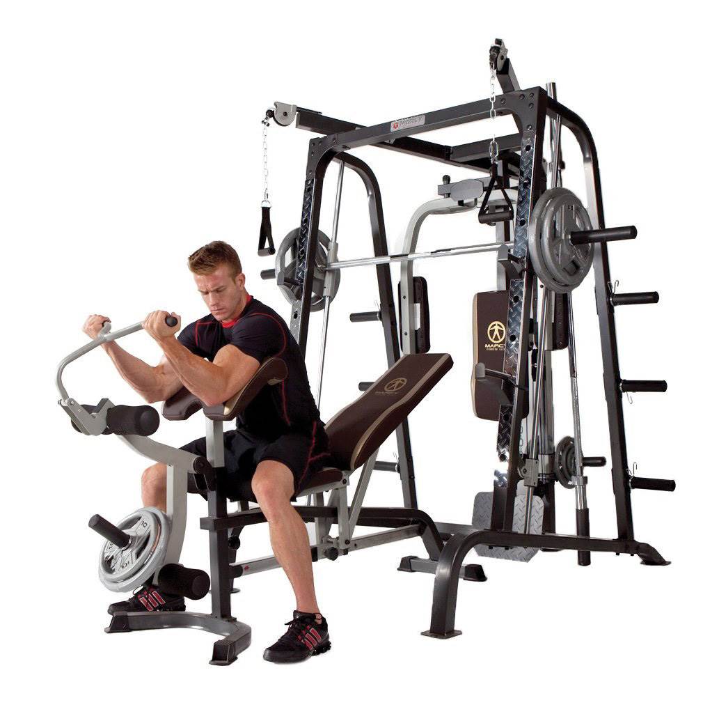 Marcy Deluxe Diamond Elite Smith Cage Workout Machine Total Body Gym | MD-9010G