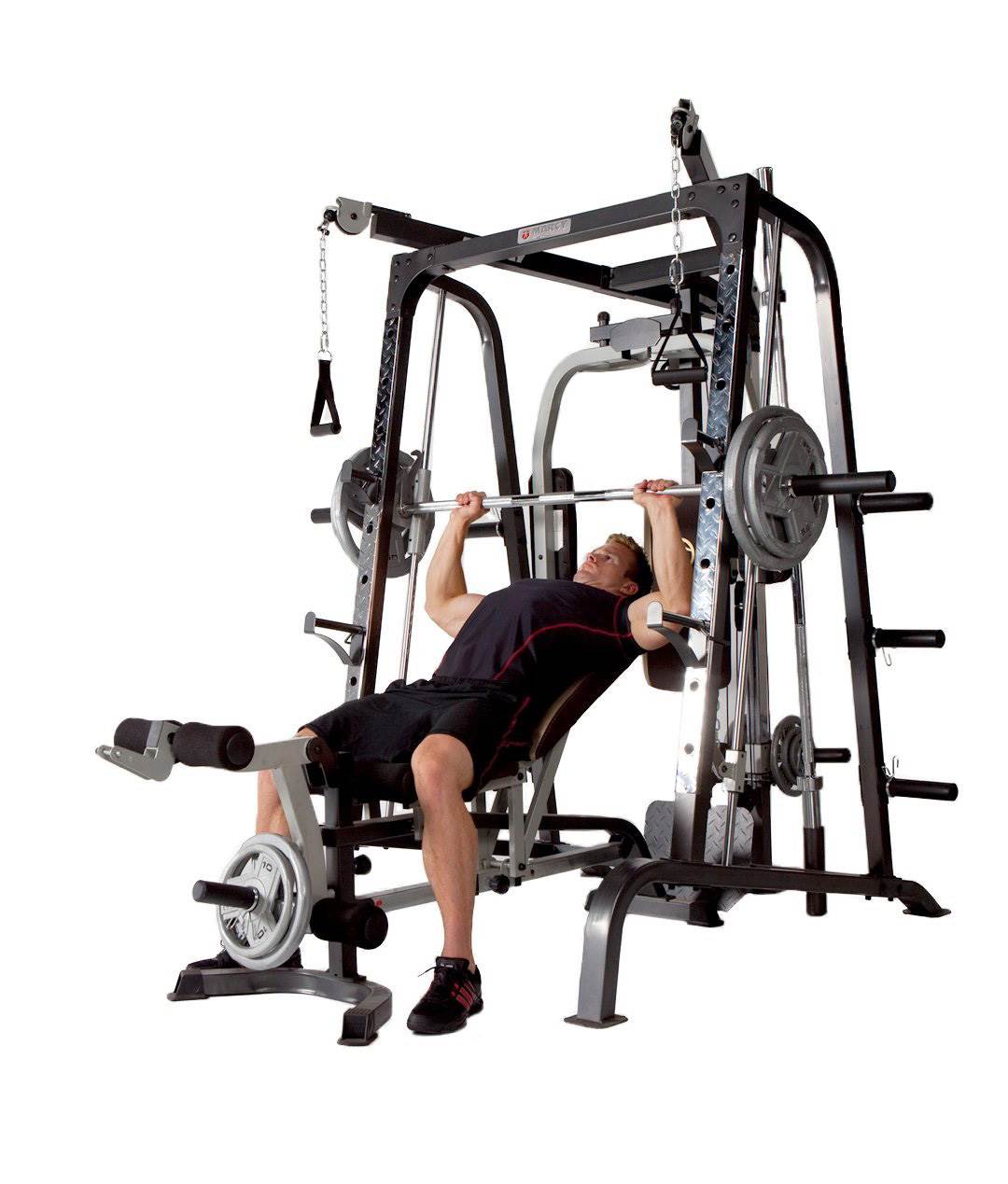 Marcy Deluxe Diamond Elite Smith Cage Workout Machine Total Body Gym | MD-9010G