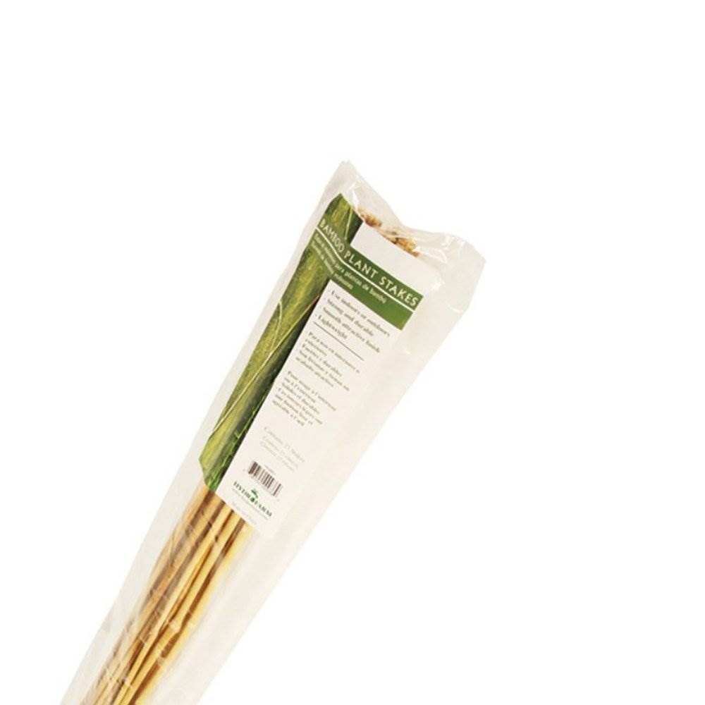 Hydrofarm HGBB4 4-Foot High Strength Natural Finish Bamboo Stakes, 25 Pack