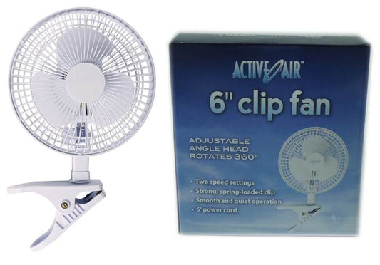 Hydrofarm ACFC6 Active Air 6" Clip-On Desk & Kitchen Hydroponics Grow Fan