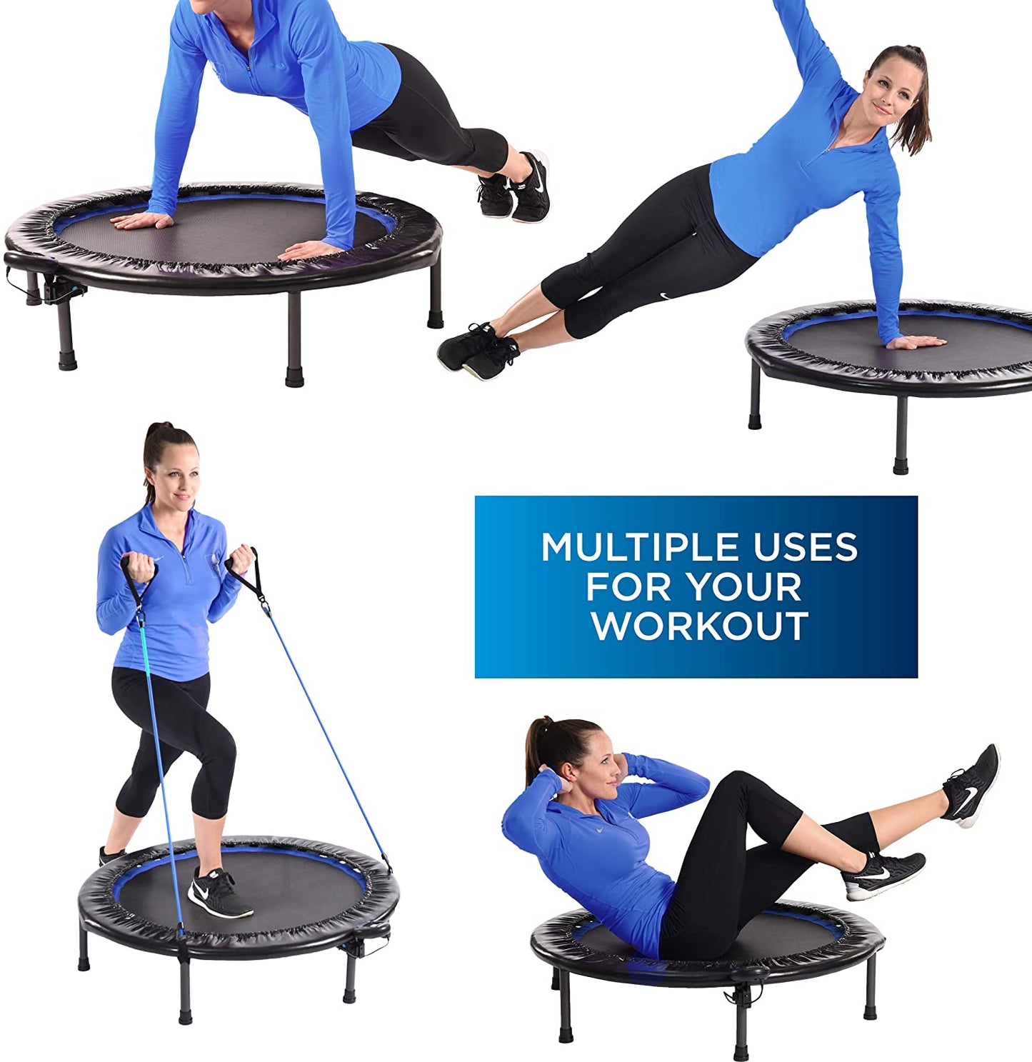 Stamina Products 35-1632 38 Inch Intone Plus  Rebounder with Resistance Bands