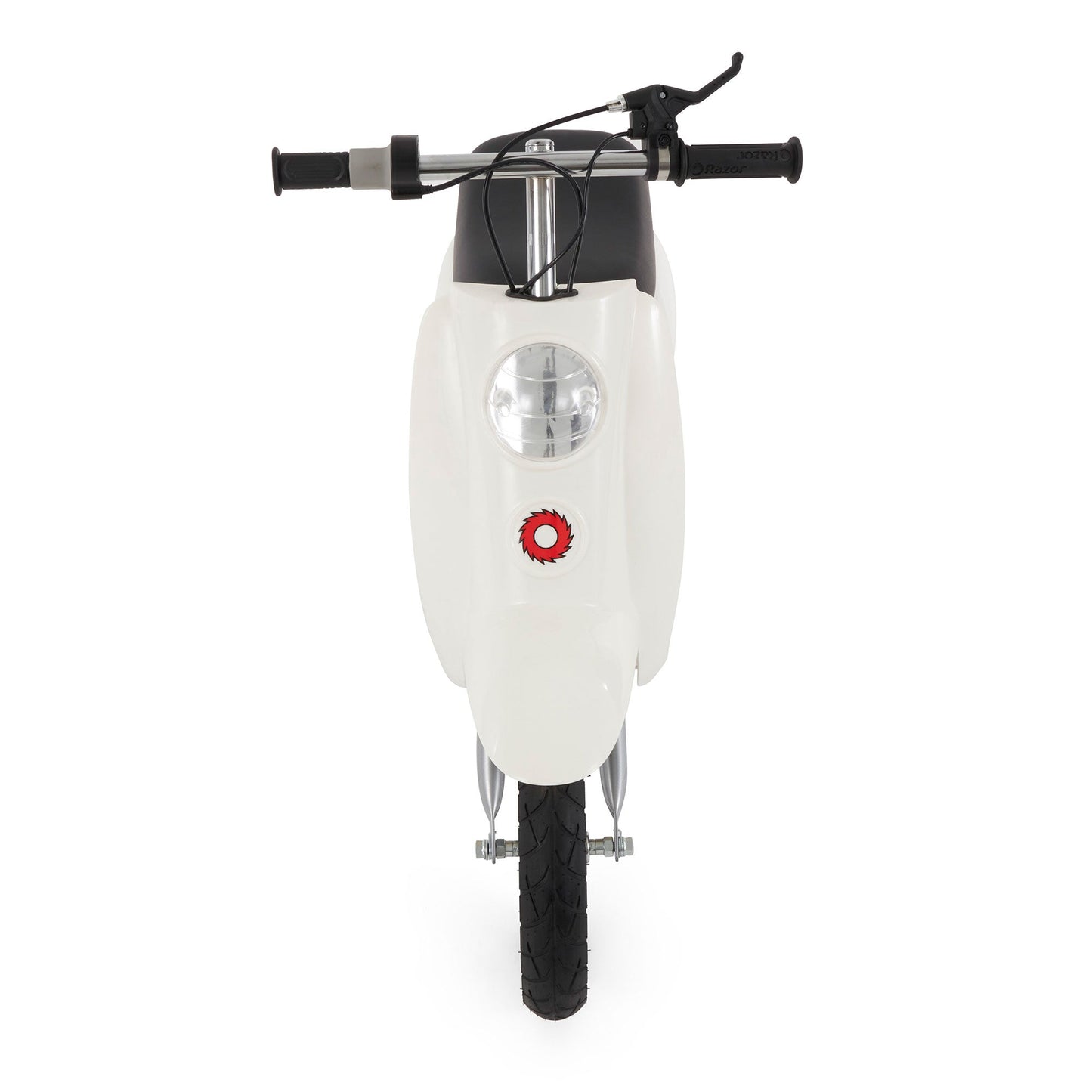 Razor Pocket Mod Miniature Euro 24V Electric Kids Ride On Retro Scooter, White