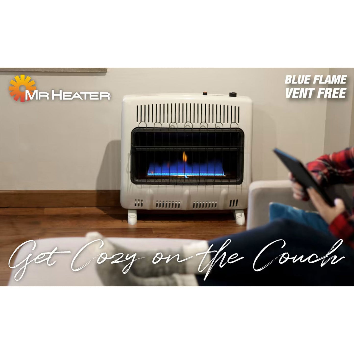 Mr Heater 30000 BTU Vent Free Blue Flame Propane Gas Wall or Floor Indoor Heater