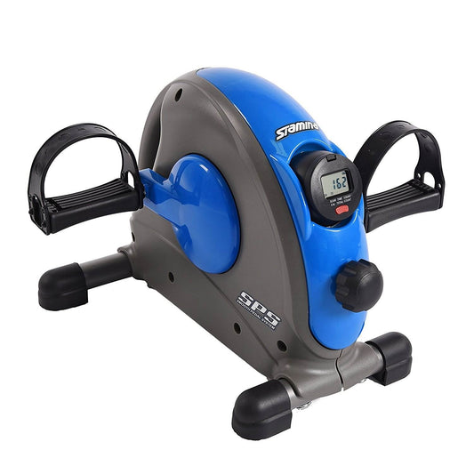 Stamina Compact Adjustable Mini Exercise Bike with Smooth Pedal System, Blue