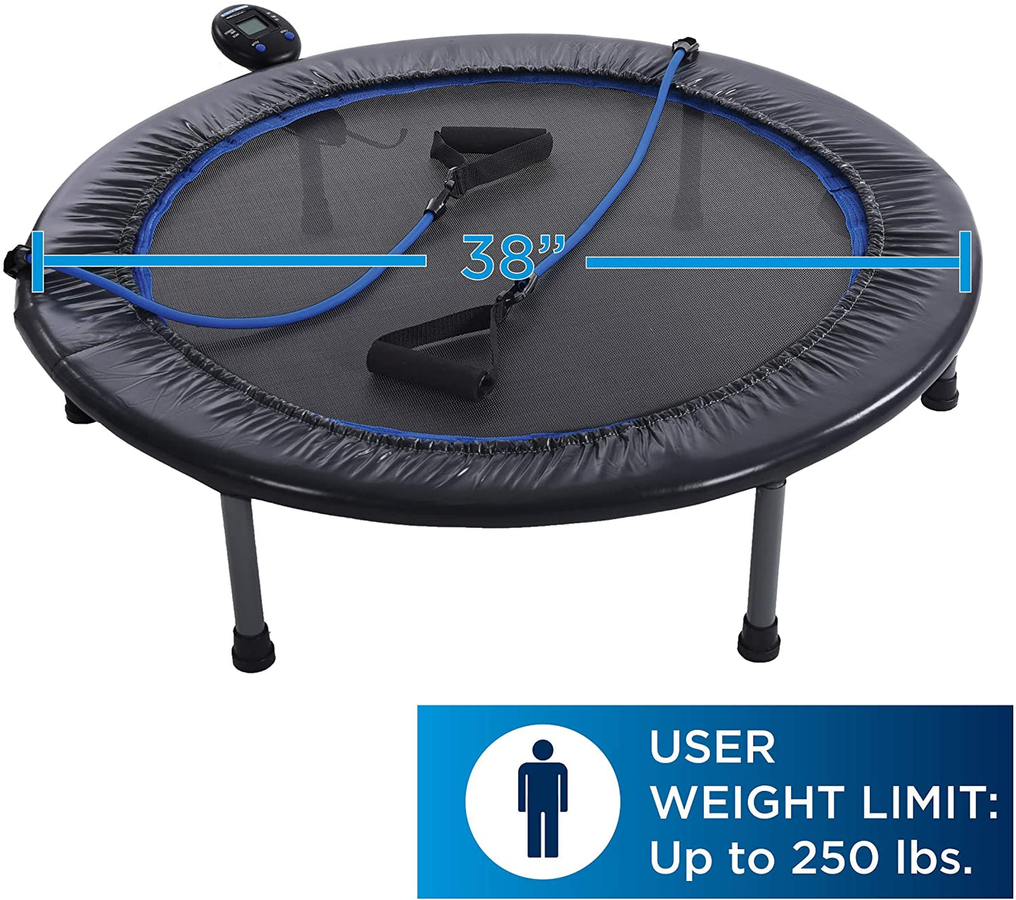 Stamina Products 35-1632 38 Inch Intone Plus  Rebounder with Resistance Bands