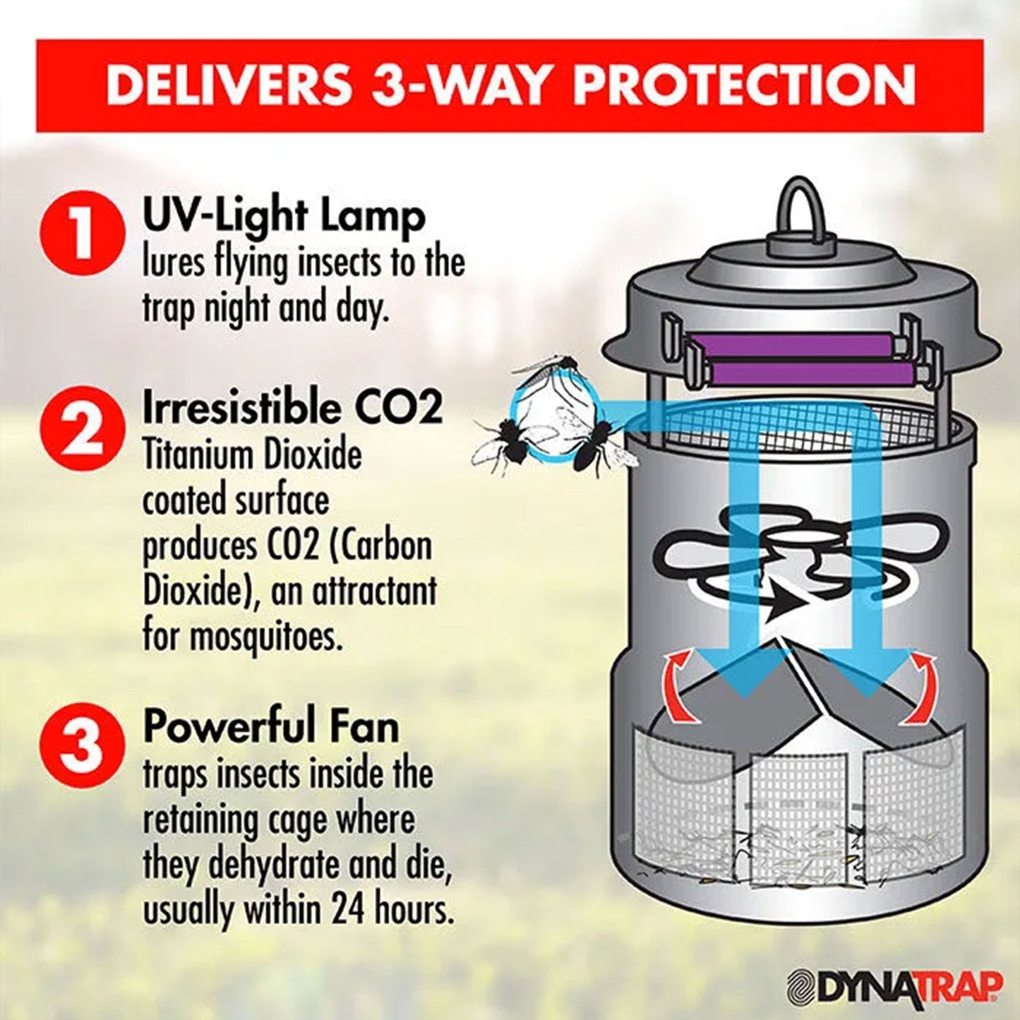 Dynatrap DT2000XL Full Acre Corded All Weather Mosquito and Flying Insects Trap