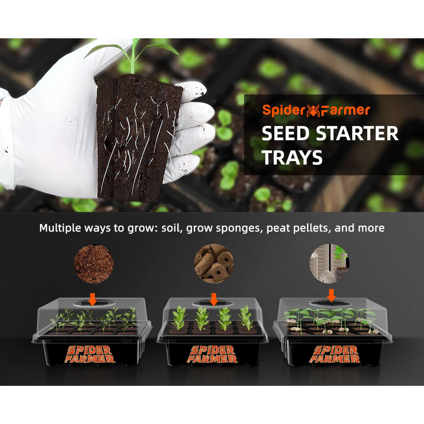 Spider Farmer Seed Starting Trays 4 Pack