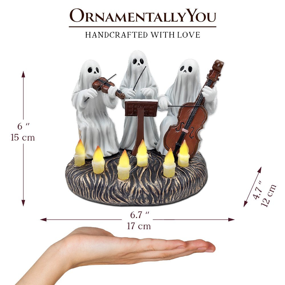 Ghostly Ensemble Trio Lighted Spooky Home Figurine, 5.5" LED Haunted Halloween Ghost Statue