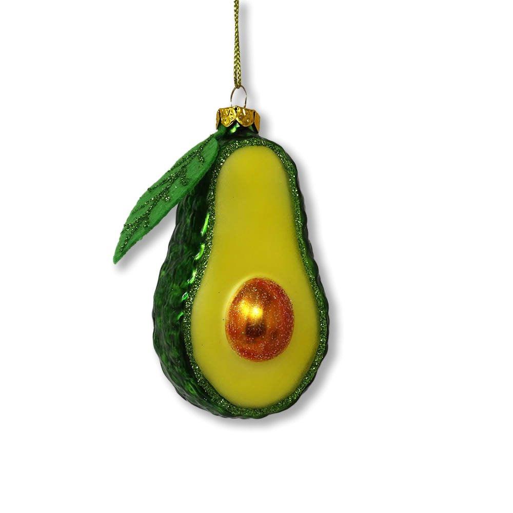 Avocado Glass Christmas Ornament