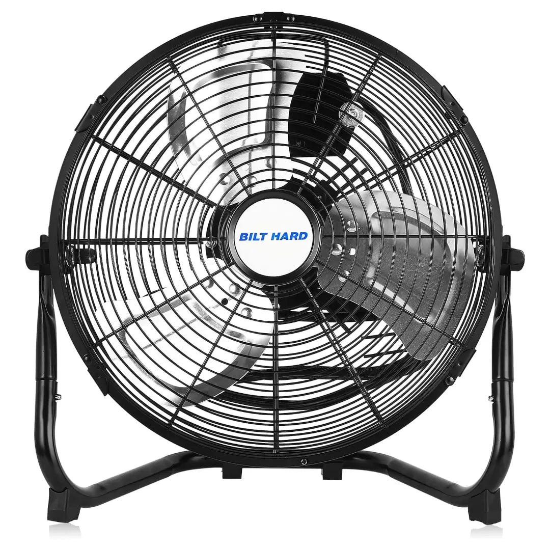 BILT HARD 12" 3-Speed High Velocity Heavy Duty Metal Floor Fan, 1650 CFM, 180-Degree Tilt, Powerful Airflow Fan