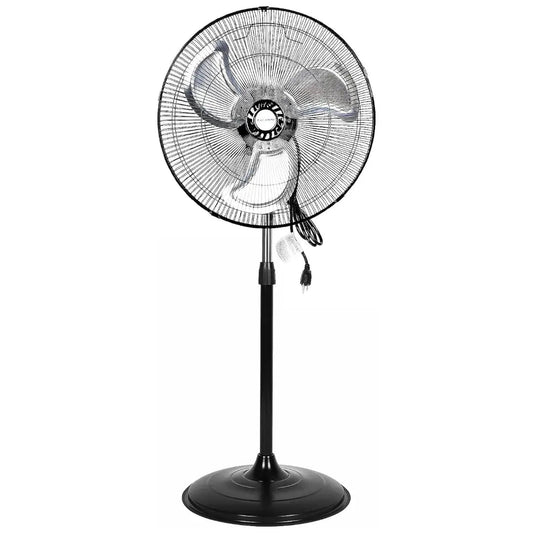 BILT HARD 18" High Velocity Pedestal Oscillating Fan, 3-Speed Industrial Standing Fan with Aluminum Blades, 3850 CFM Heavy Duty Metal Shop Fan