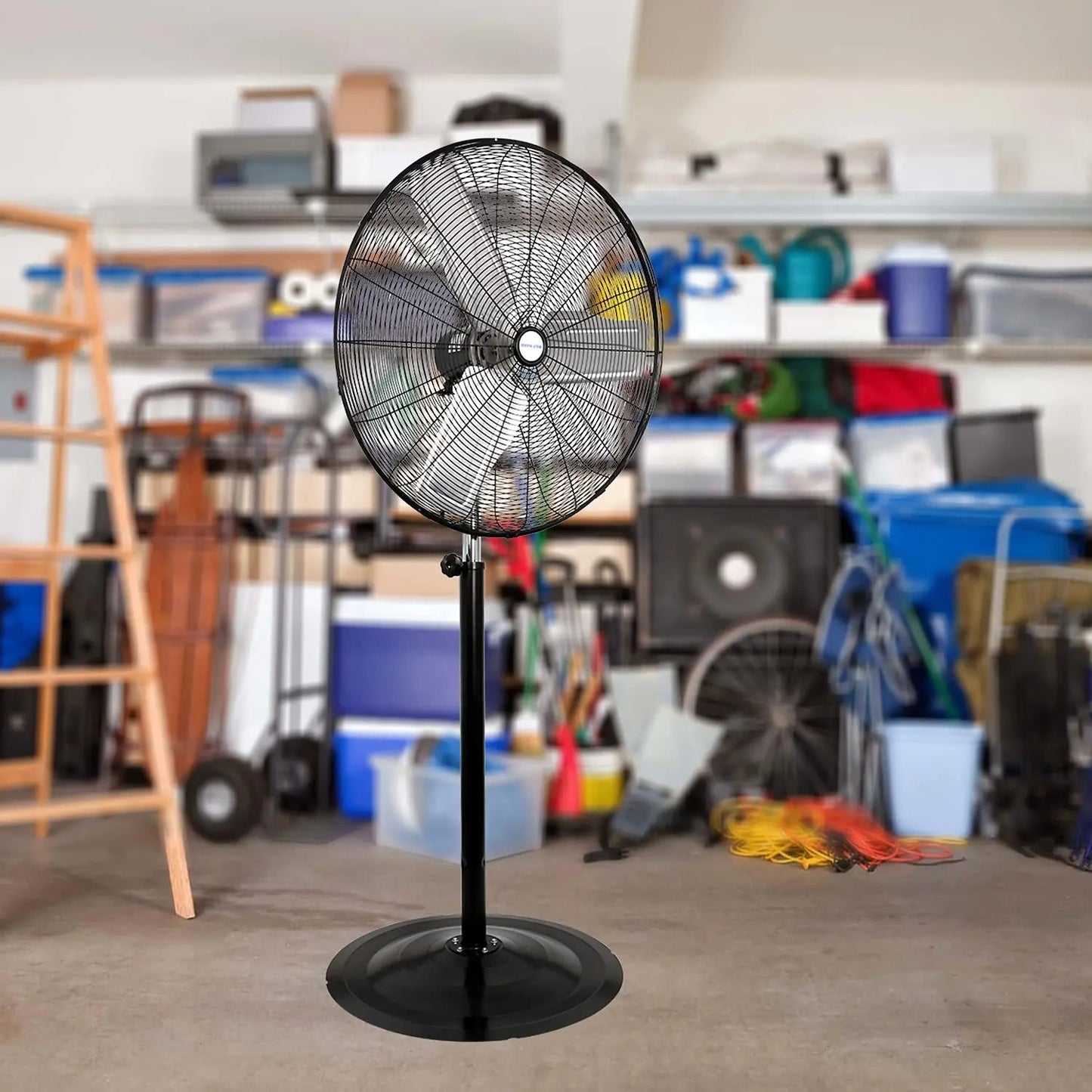 BILT HARD 30" High-Velocity Industrial Pedestal Fan - 3-Speed, Adjustable Height, Aluminum Blades