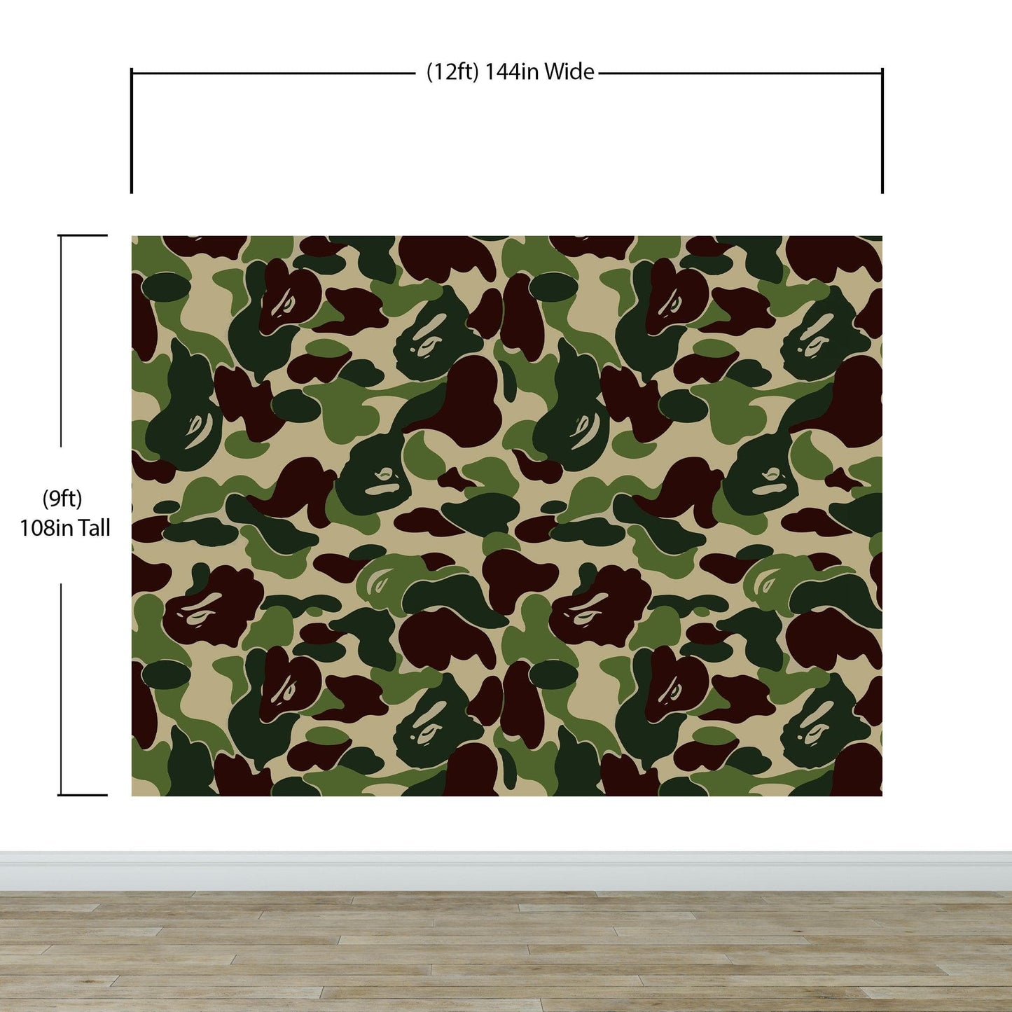 Bape Camo Wallpaper Mural. Green Camo Streetwear Hype Beast Aesthetics. #6662