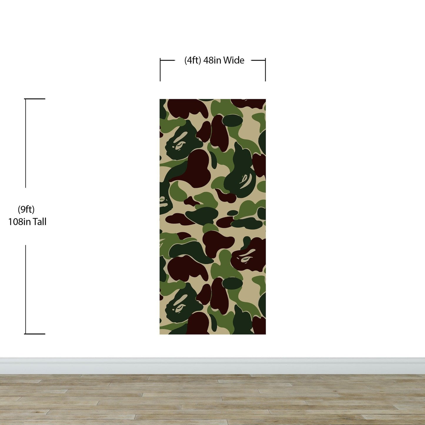 Bape Camo Wallpaper Mural. Green Camo Streetwear Hype Beast Aesthetics. #6662