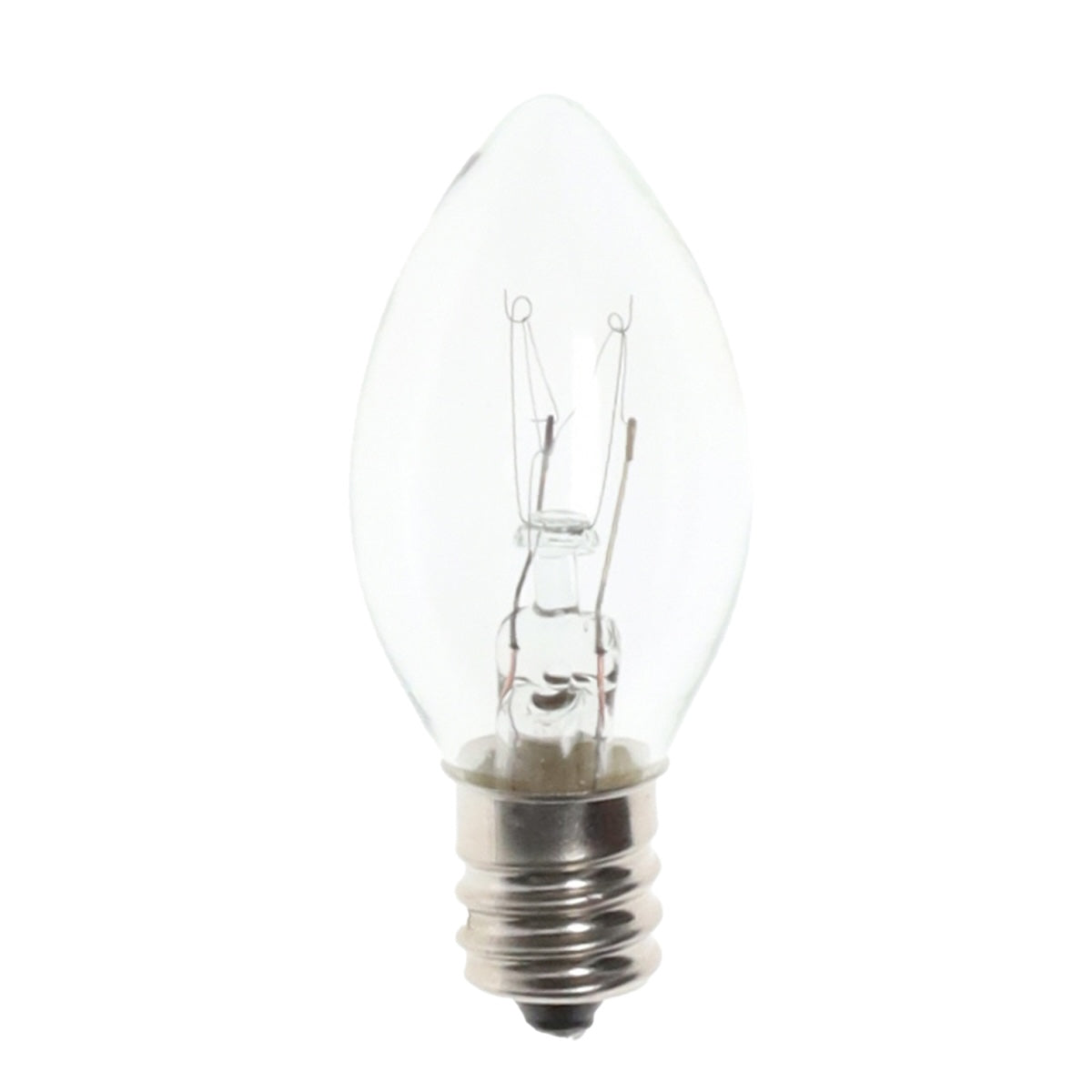 C7 Incandescent Christmas Light Bulbs, Clear, Transparent, Pack of 25 [CLOSEOUT]