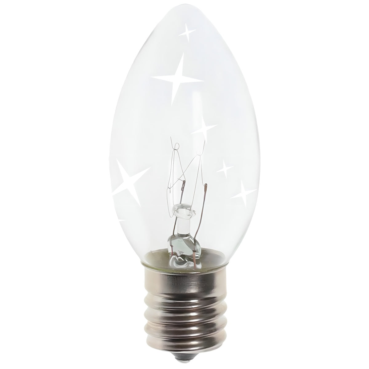 C9 Incandescent Christmas Light Bulbs, Clear TWINKLE, Transparent, Pack of 25 [CLOSEOUT]