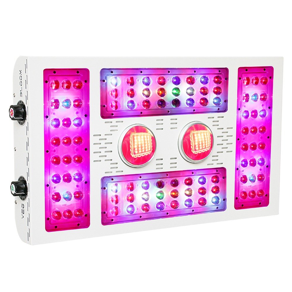 MaxBloom  Dimmable COB LED Grow Light 12-Band Full Spectrum Plant Growing Lamps with Veg/Bloom Dimmer, UV&IR