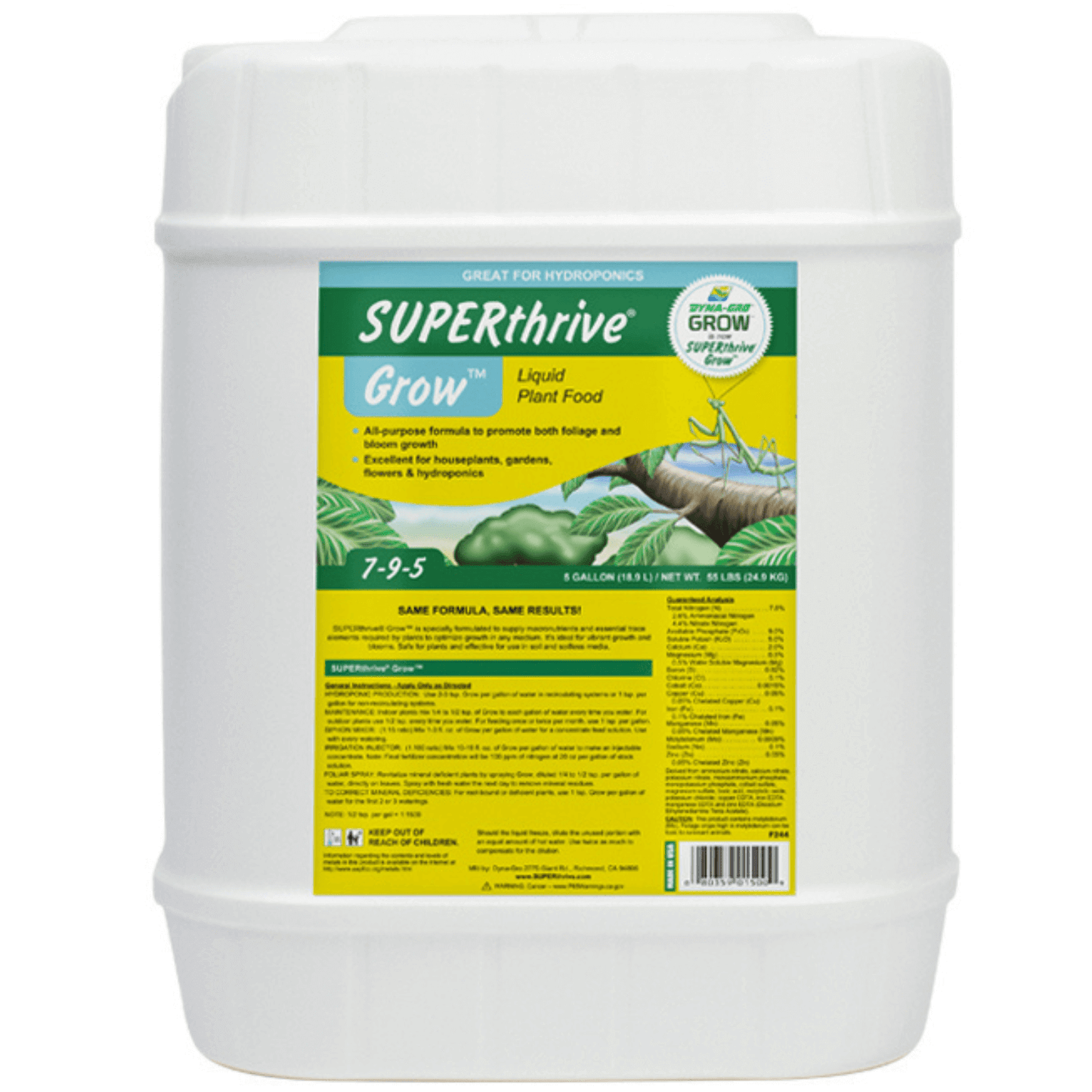 Dyna-Gro SUPERthrive Grow - 5 Gallon