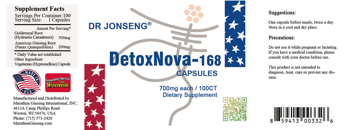 628 - DrJonseng’s DetoxNova Capsules with Goldenseal