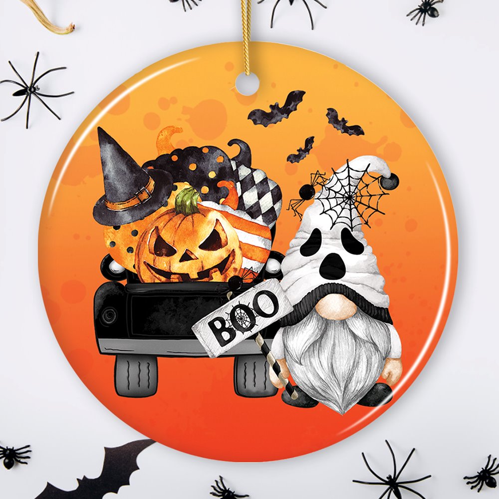 Boo! Halloween Ghost Gnome Ornament