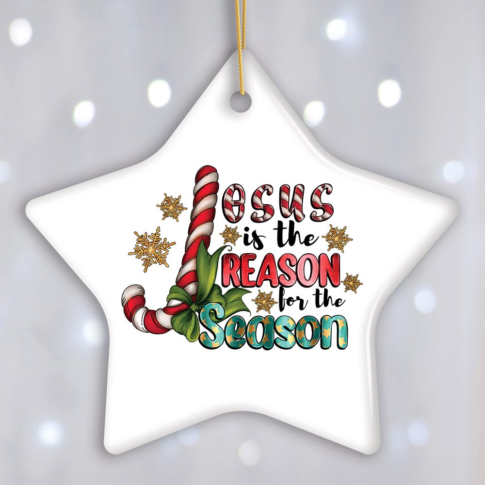 Festively Fun Jesus is the Reason for the Season Religious Christmas Ornament