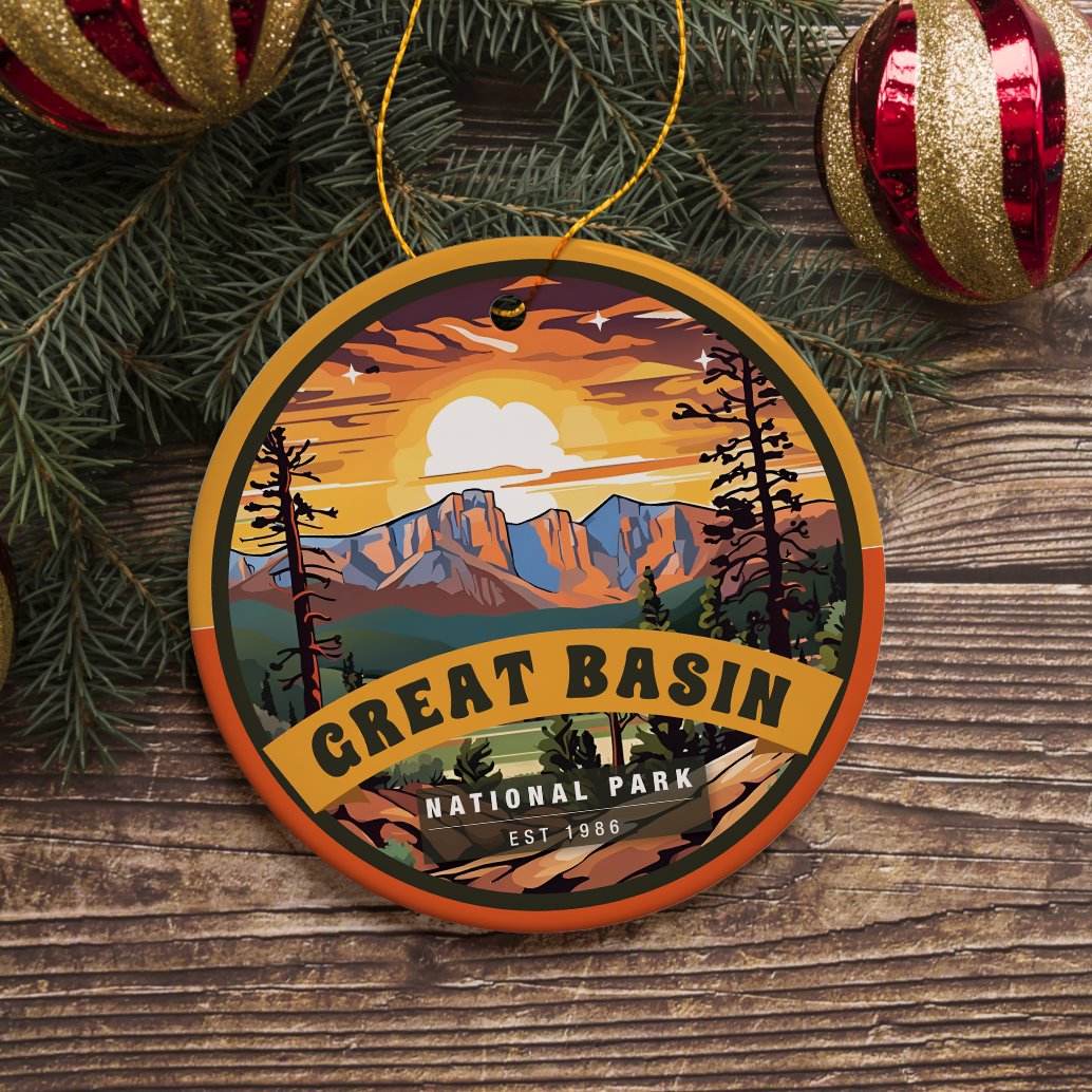 Great Basin National Park Retro Ornament, Nevada Traveler Souvenir and Gift