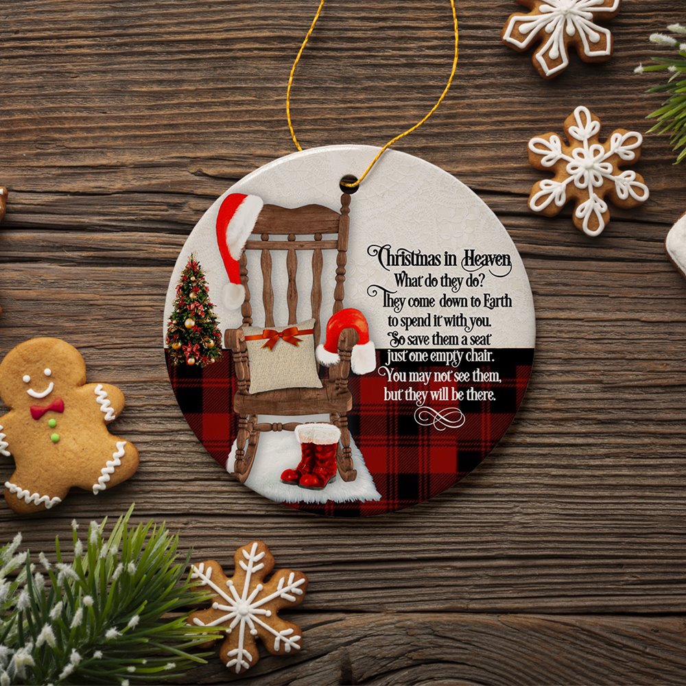 Heaven Chair Quote Christmas Ornament