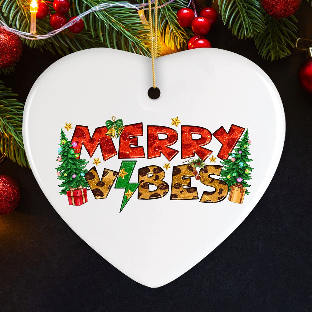 Merry Vibes Energetic Rock Theme Christmas Ornament